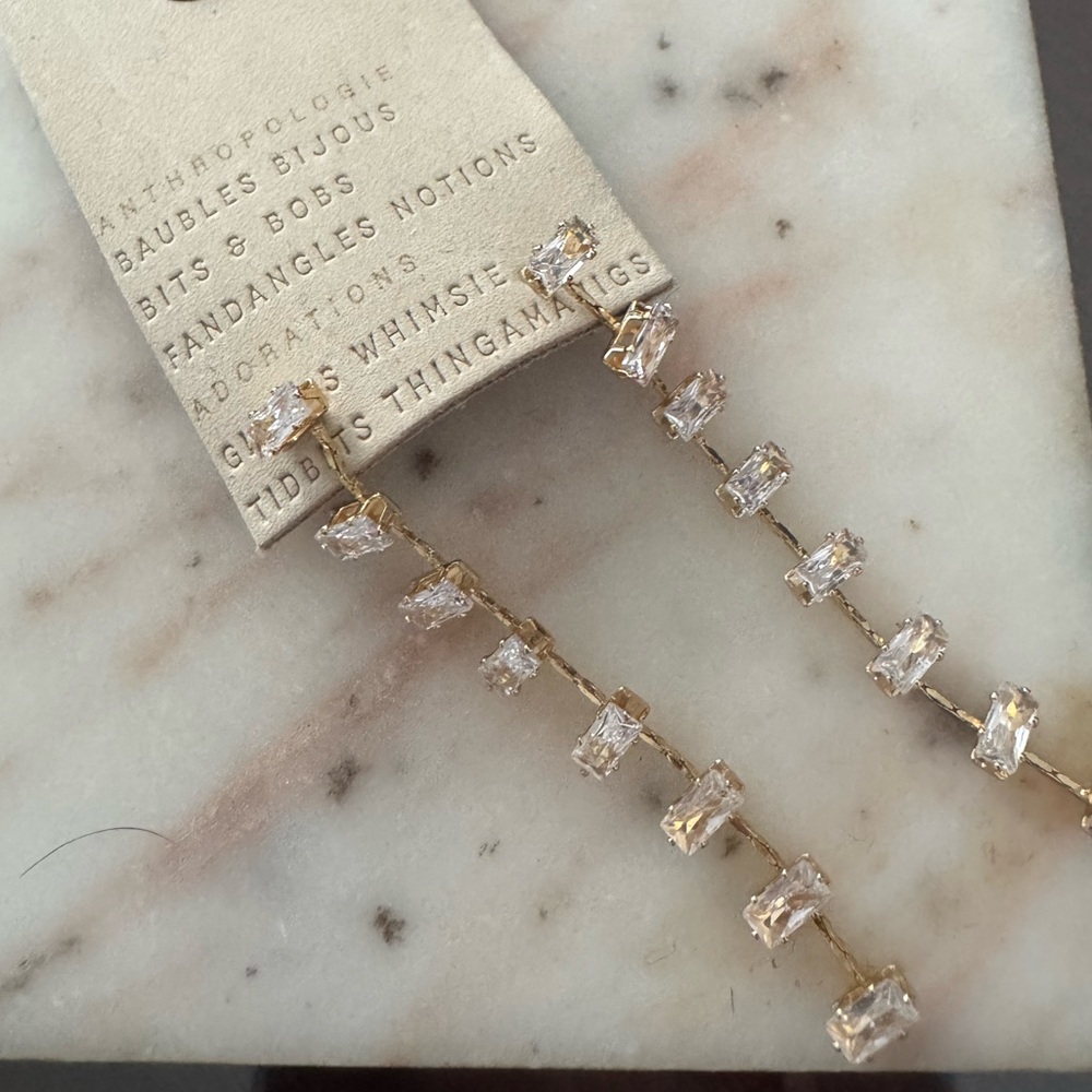 Anthropologie festive crystal drop earring